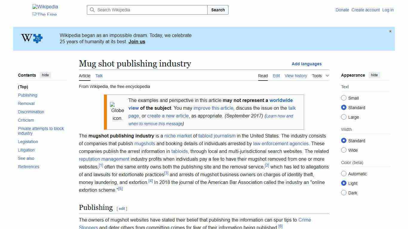 Mug shot publishing industry - Wikipedia